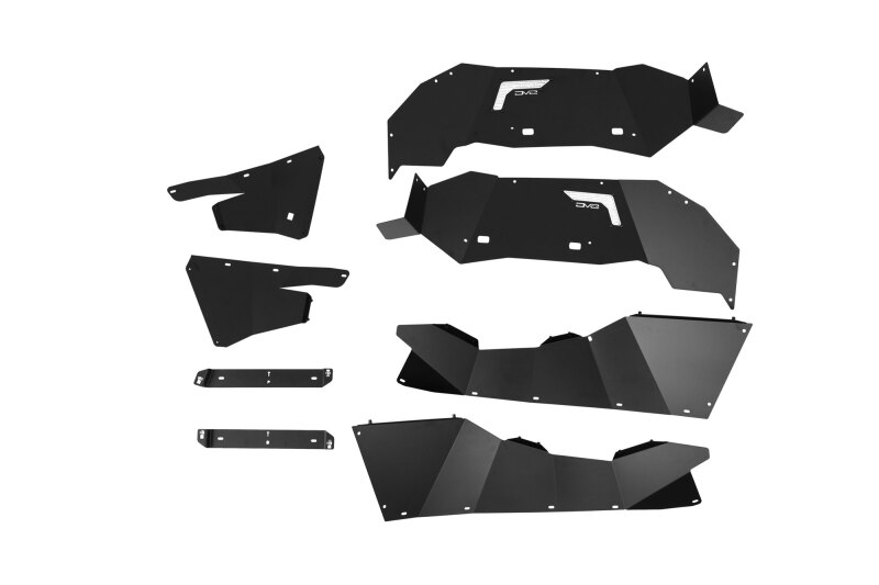 Ford Bronco Inner Fender Liners - Rear - DV8 Offroad - Aluminum - Satin Black - `21-`25